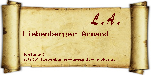 Liebenberger Armand névjegykártya